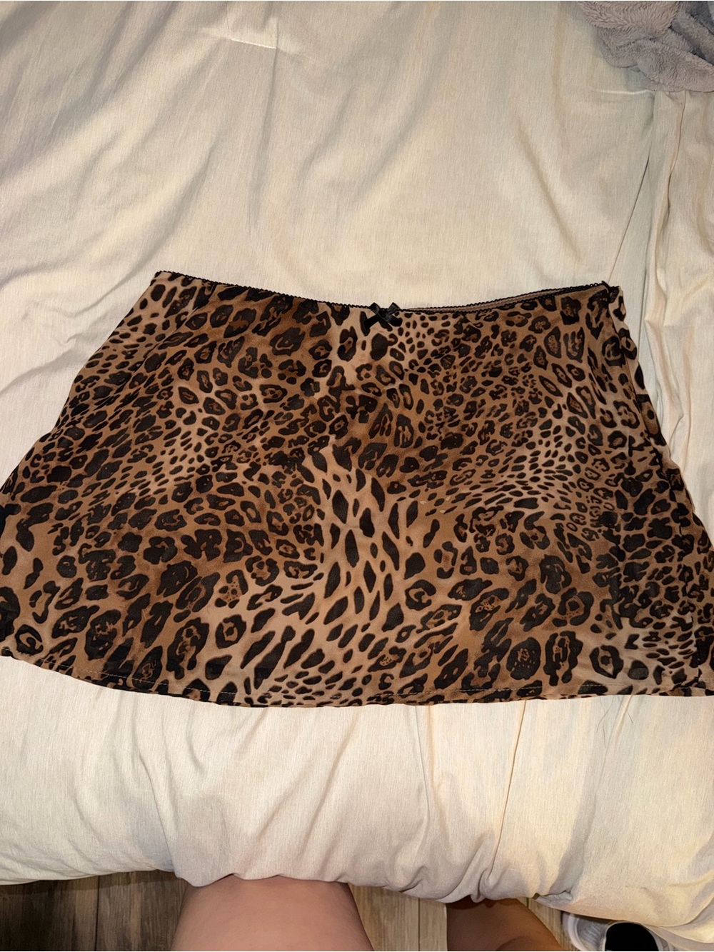 Princess Polly Leopard Print Mini Skirt in Brown and Black